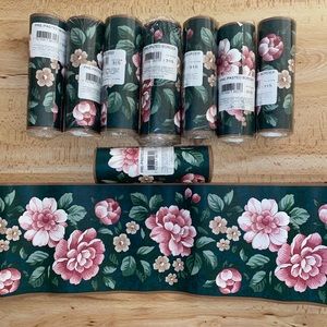 Pre-Pasted Floral Borders